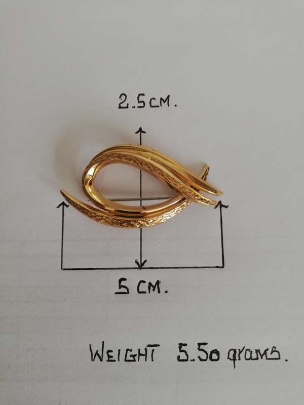 * SOLID 9CT GOLD * VERY RARE BROOCH * KOLLMAN & JOURDAN * 5.5 GRAMS OF GOLD * CRAZY R1 START !!!!!