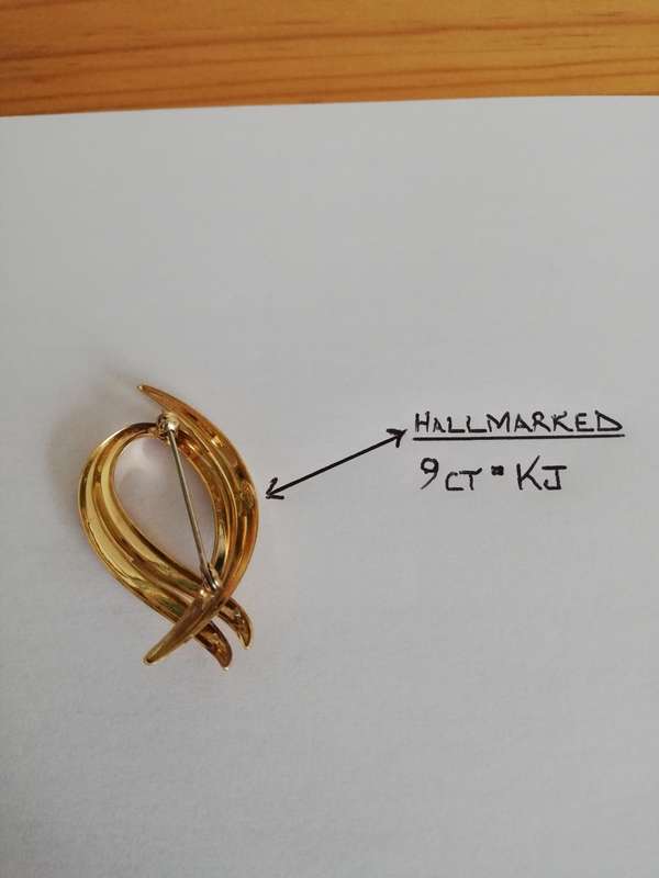* SOLID 9CT GOLD * VERY RARE BROOCH * KOLLMAN & JOURDAN * 5.5 GRAMS OF GOLD * CRAZY R1 START !!!!!