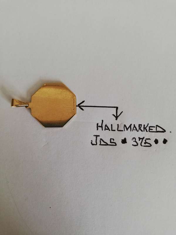** SOLID 9CT GOLD ** ST CHRISTOPHER PENDANT ** HALLMARKED ** 3.61 GRAMS ** CRAZY R1 START !!!