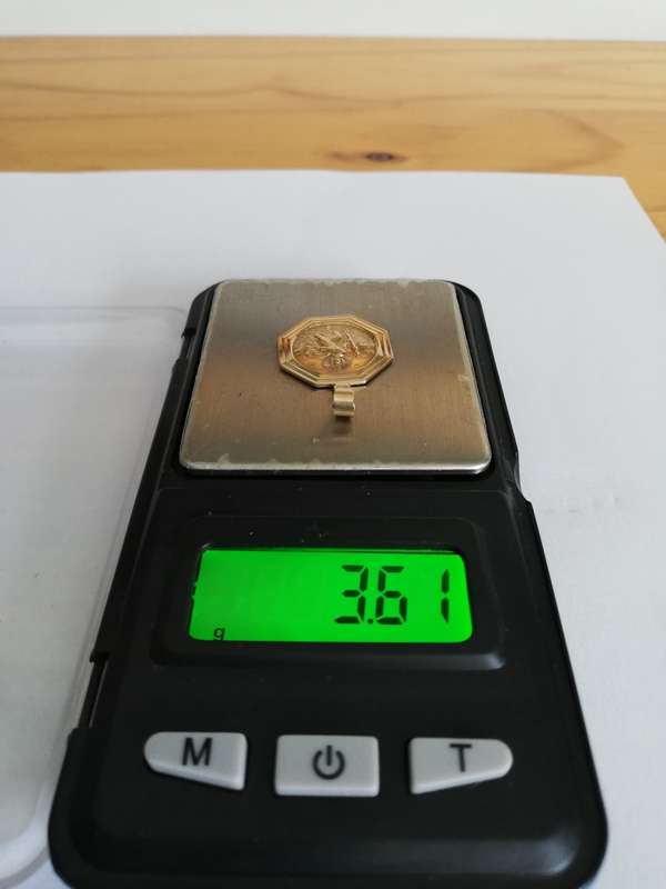 ** SOLID 9CT GOLD ** ST CHRISTOPHER PENDANT ** HALLMARKED ** 3.61 GRAMS ** CRAZY R1 START !!!