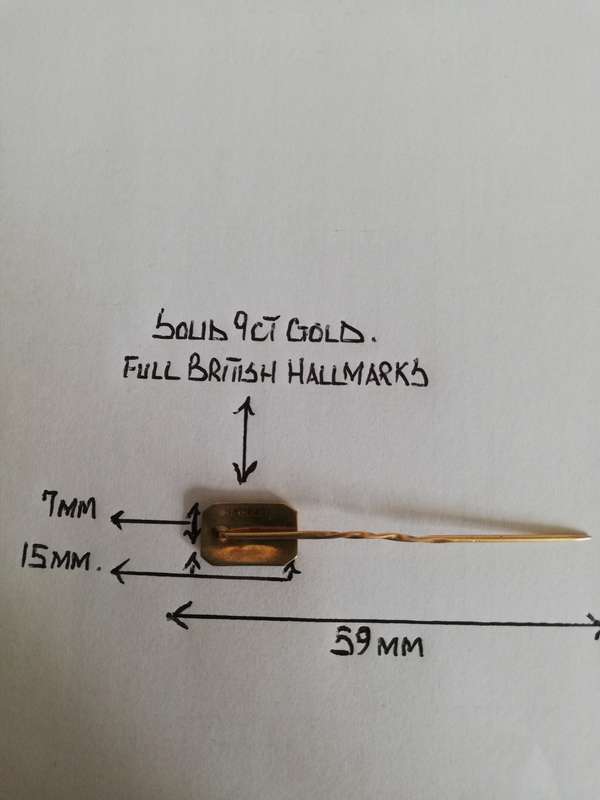 * SOLID 9CT GOLD * TIE PIN * CLEARLY MARKED * BRITISH HALLMARKS * CRAZY R1 START !!!