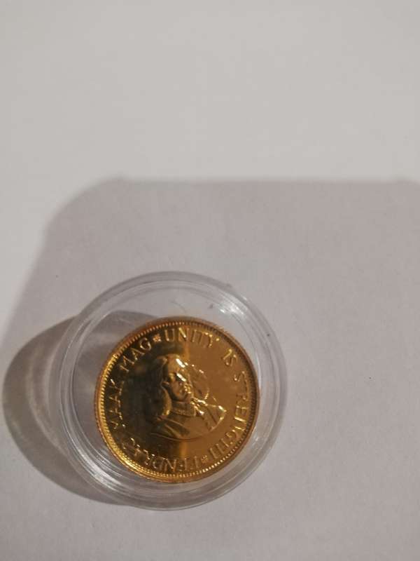 ** SOLID 22CT GOLD 1977 R2 PROOF COIN ** GOLD $ GOLD $ ** CRAZY CRAZY R1 START !!!