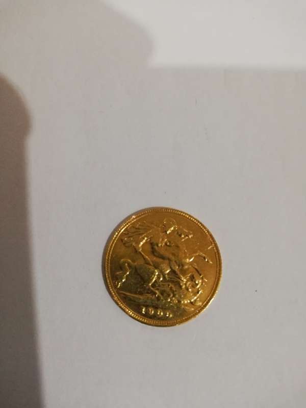 ** SOLID 22CT GOLD 1900 HALF SOVEREIGN COIN ** GOLD $ GOLD $ ** CRAZY CRAZY R1 START !!!