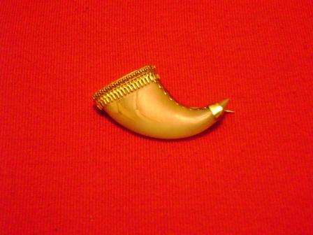 RARE ANTIQUE LIONâS CLAW BROOCH SET IN SOLID 18CT GOLD CASING 6.13g *** CRAZY R1 START ***
