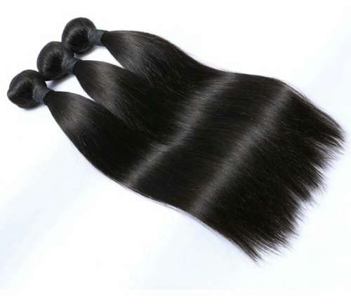 (Grade 10A)Brazilian Virgin Straight Black Hair 3 bundles 8inch (size upgradable)