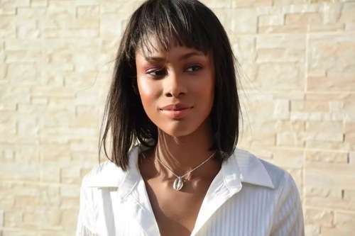 8 inch Bob Wig Brazilian Lace Front Human Hair Wigs With Bangs Pre-Plucked Natural Color