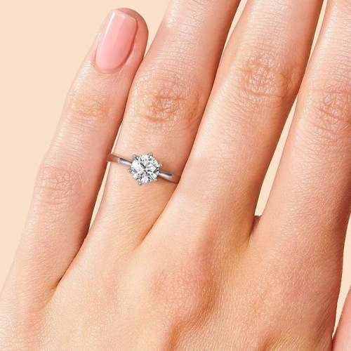 *R7500*Luxury Moissanite Diamond ,18k White Gold Plated 925 Sterling Silver Ring 5mm, Adjustable