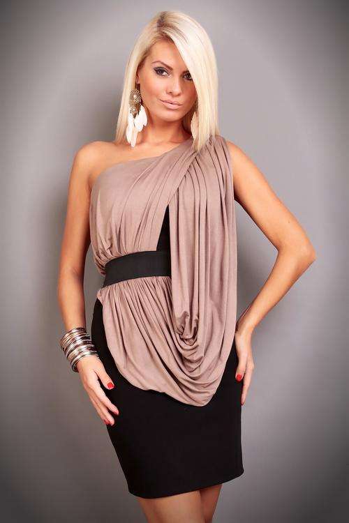 Two Tone Halter Dress/ Top