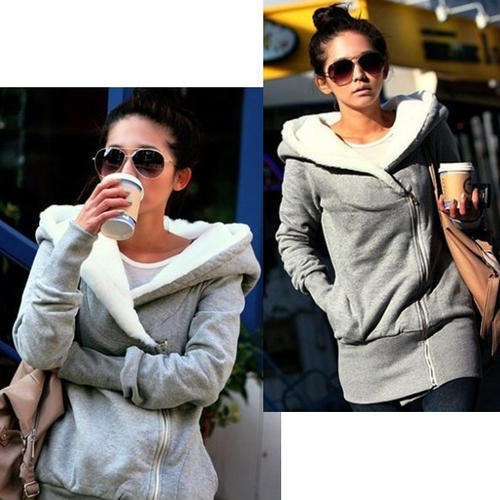 Hoodie Jacket Coat Warm Outerwear hooded Zip/sweter coat