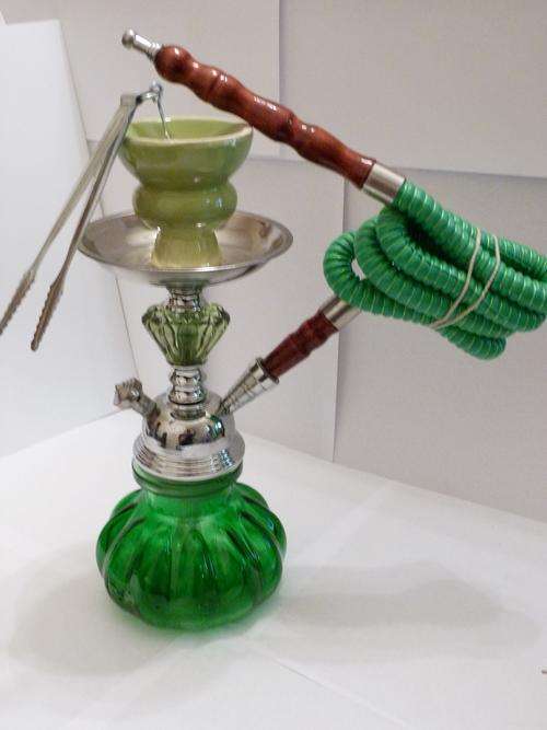 Hubbly Bubbly shisha -small 1 Pipe Green