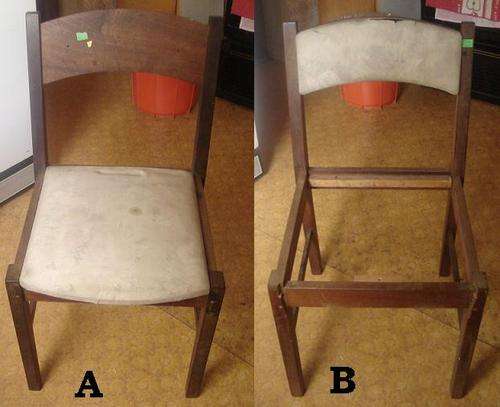 Pair of chairs that needs restoration
