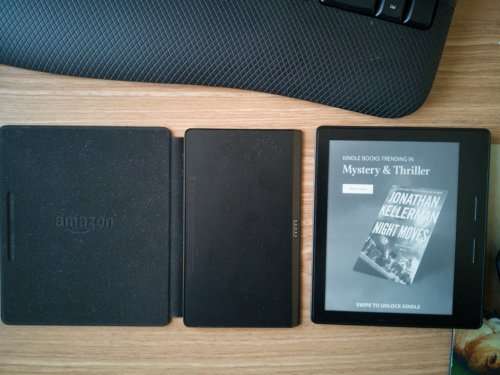 Kindle Oasis E-reader - 7" High-Resolution Display (300 ppi),  Built-In Audible  with Battery Cover!