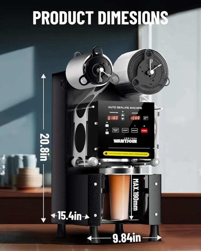 FULLY AUTOMATIC CUP SEALING MACHINE WITH SEALING FILM