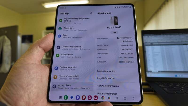 Samsung Galaxy Z Fold5 5G Cream 512gb dual sim - mint as new