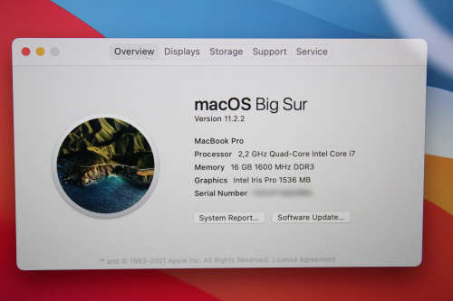 Apple Macbook Pro Retina 15.4 inch Quad-Core i7, 16gb RAM 2015 Spec ,  Latest OS Big SUR