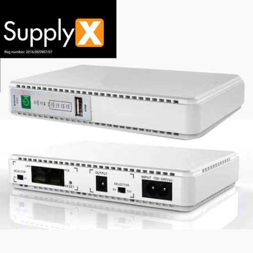 Mini UPS with USB and PoE Output keeps your wifi router etc powered during loadshedding