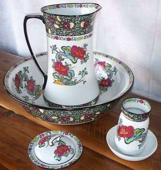 Victorian  Porcelain    Wash  Basin  Set  of  Four