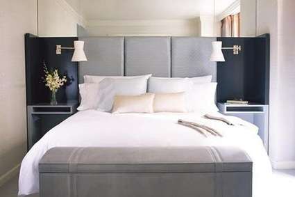 Remardo Inferno Boxed headboard with built-in pedestals