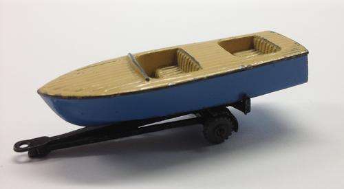 Moko Lesney Matchbox - Meteor Sports Boat and Trailer (die cast metal) - No 48