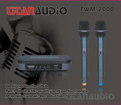 DOUBLE UHF Wireless Microphones TWM2000