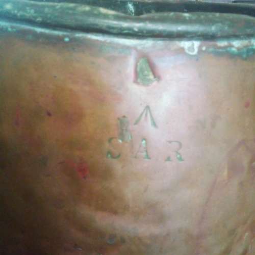 SOUTH AFRICAN RAILWAYS COPPER POT/BUCKET /KETTLE