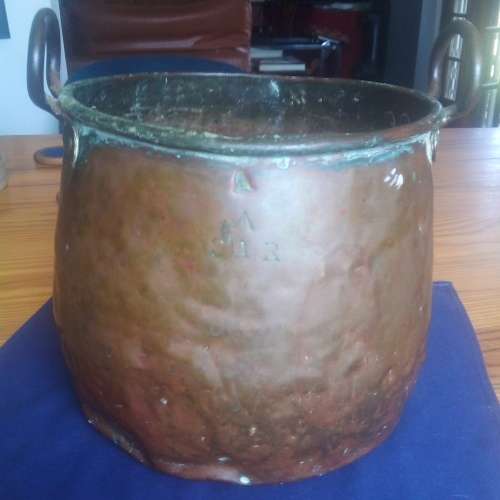 SOUTH AFRICAN RAILWAYS COPPER POT/BUCKET /KETTLE