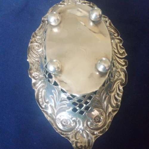 HALLMARKED STERLING SILVER PIERCED SWEET DISH