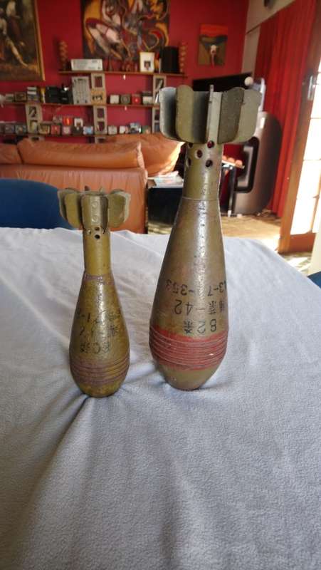 2 X Mortar shells