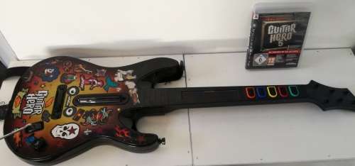 PS3  Black Guitar Hero Great Condition!