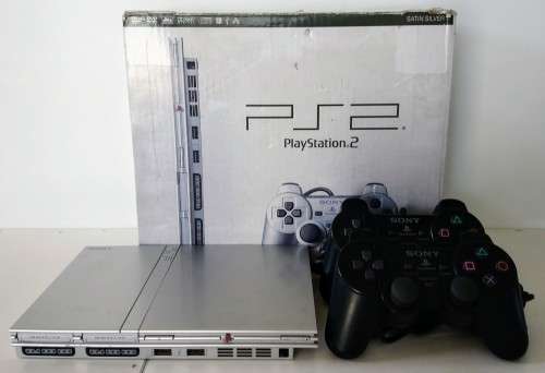 PlayStation 2 Slim Console, 2 Controllers and Box (PS2)