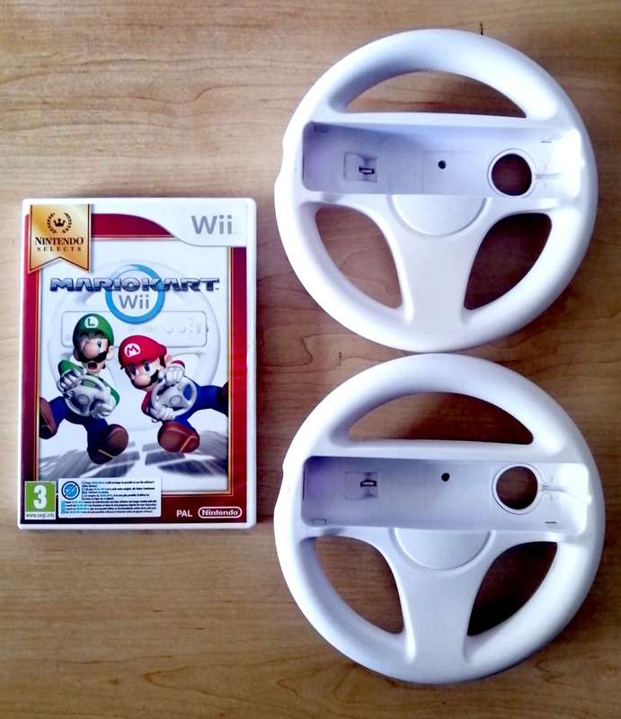 Mario Cart Bundle + Two Wii Wheels