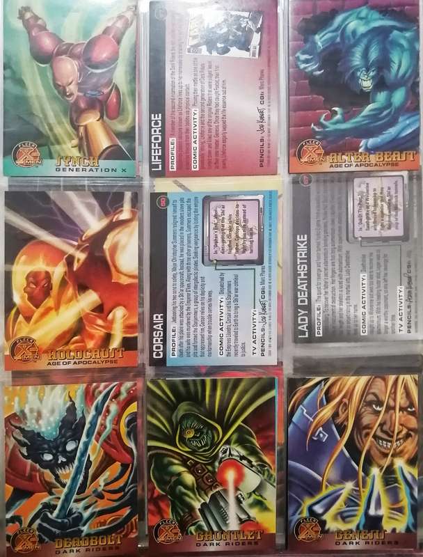 Fleer X-Men Mint Condition card Collection