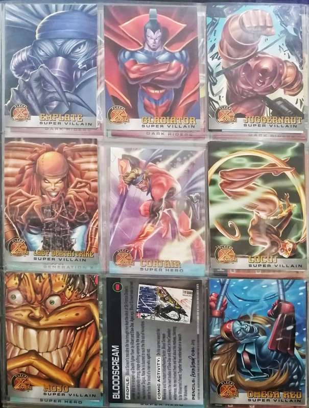 Fleer X-Men Mint Condition card Collection