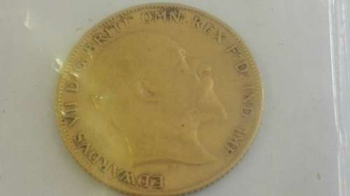 1908 GOLD HALF SOVEREIGN