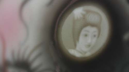 JAPANESE LITHOPHANE CUP AND SAUCER!!!