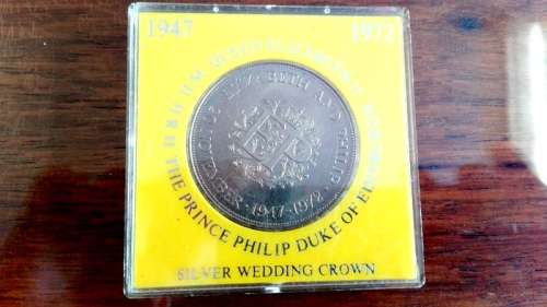 PROOF SILVER CROWN- SILVER WEDDING CROWN 1947 TO 1972