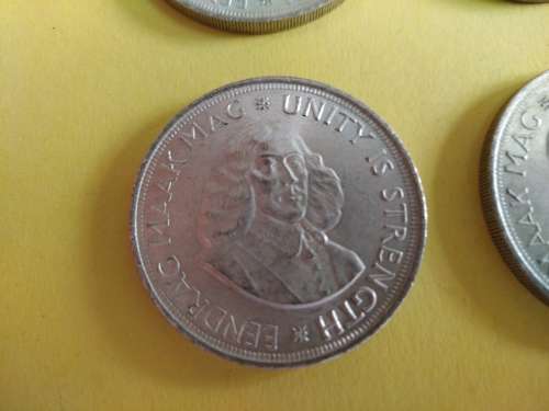 LOT #1 FOUR 1964 SOUTH AFRICAN 50 CENTS COINS