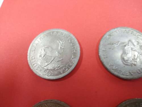 LOT #3 FOUR 1964 SOUTH AFRICAN 50 CENTS COINS