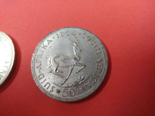 LOT #3 FOUR 1964 SOUTH AFRICAN 50 CENTS COINS