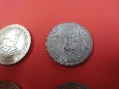 LOT #3 FOUR 1964 SOUTH AFRICAN 50 CENTS COINS
