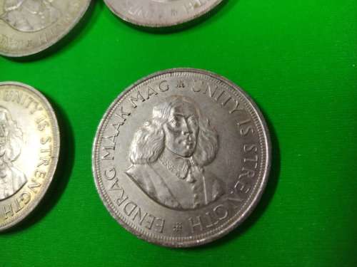LOT #4 FOUR 1964 SOUTH AFRICAN 50 CENTS COINS
