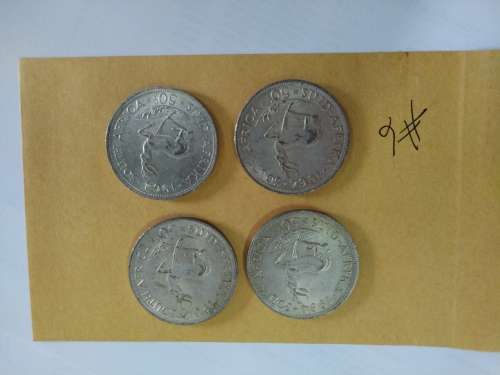 LOT # 6 FOUR 1964 SOUTH AFRICAN 50 CENTS COINS
