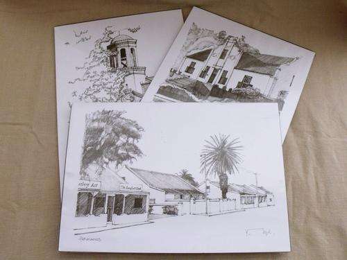 Three South African A4 Art Prints (Unknown Artist)