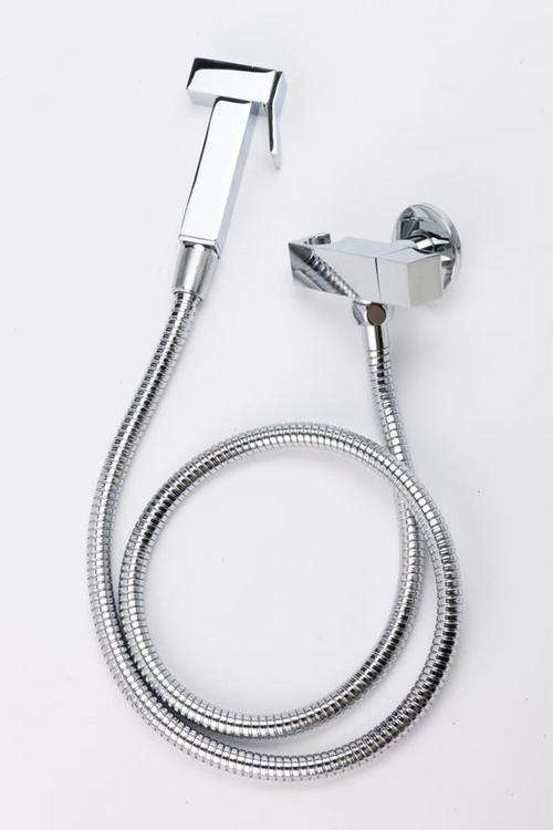 Designer trigger spray set/ bidet set (square) , brass , chrome plated