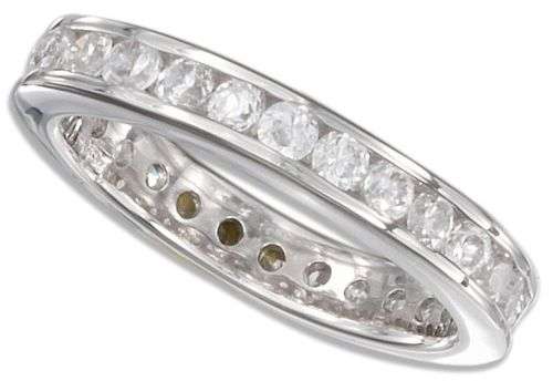 Beautiful Full Eternity Ring - Solid sterling Silver .925