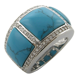 **R985**Beautiful solid sterling silver GENUINE Turquoise Ring