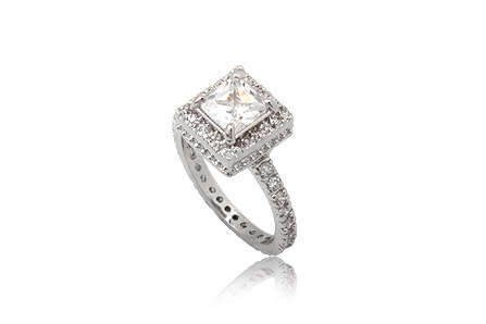 **Last One** Gorgeous Designer Inspired Princess cut Ring