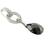 Beautiful Black & White CZ Drop Pendant