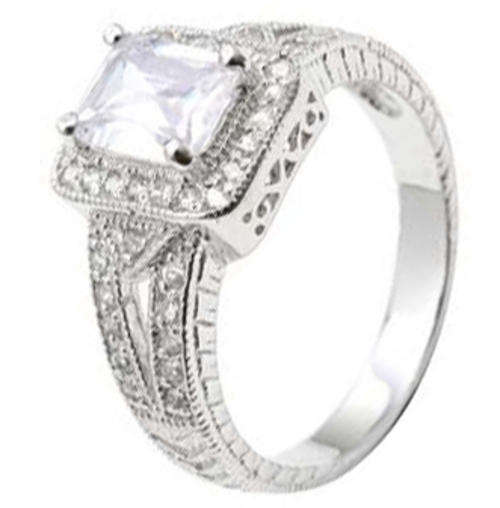 Sterling Silver Princess Cut Ring **STUNNER!!** - Various Sizes available....