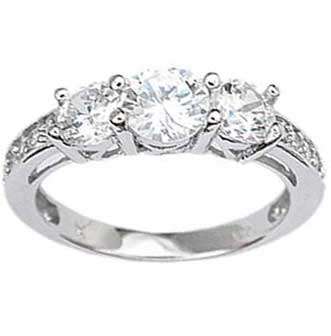 Solid Sterling Silver Triple CZ Stone Ring **Exquisite!!** - Size 6 or 9